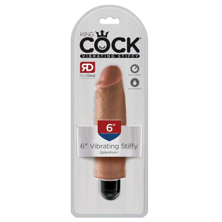 Vibrador Stiffy 6 Bronceado de King Cock | VibraZon