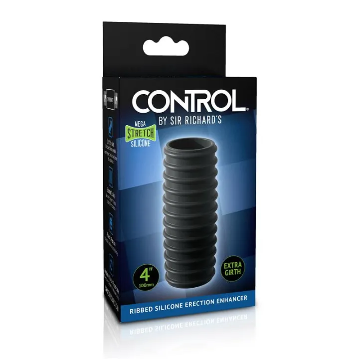 Prolongador de la Erección Control Ribbed Silicona de Sir Richards