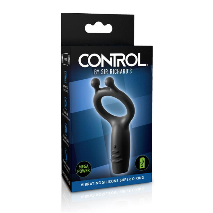 Anillo Vibrador Silicona Recargable Control Vibrating Super C-Ring de Sir Richards | VibraZon