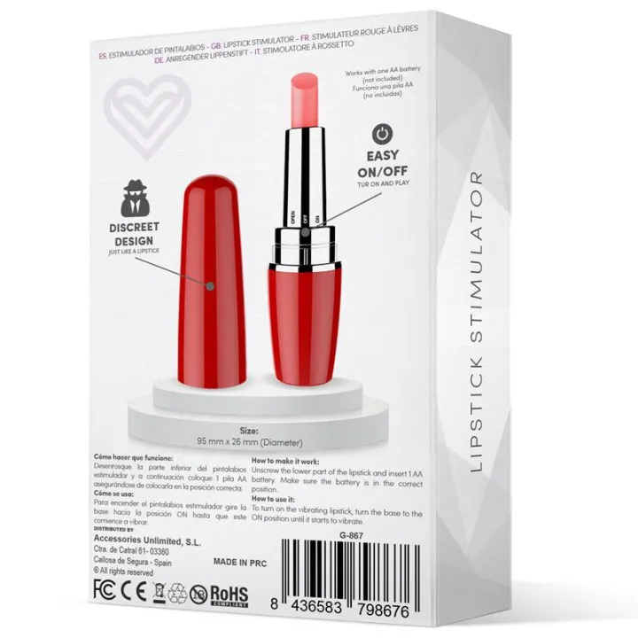 Viblips Estimulator Pintalabios Rojo de Latetobed