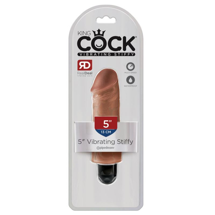 Vibrador Realista Stiffy 5 Bronceado de King Cock | VibraZon