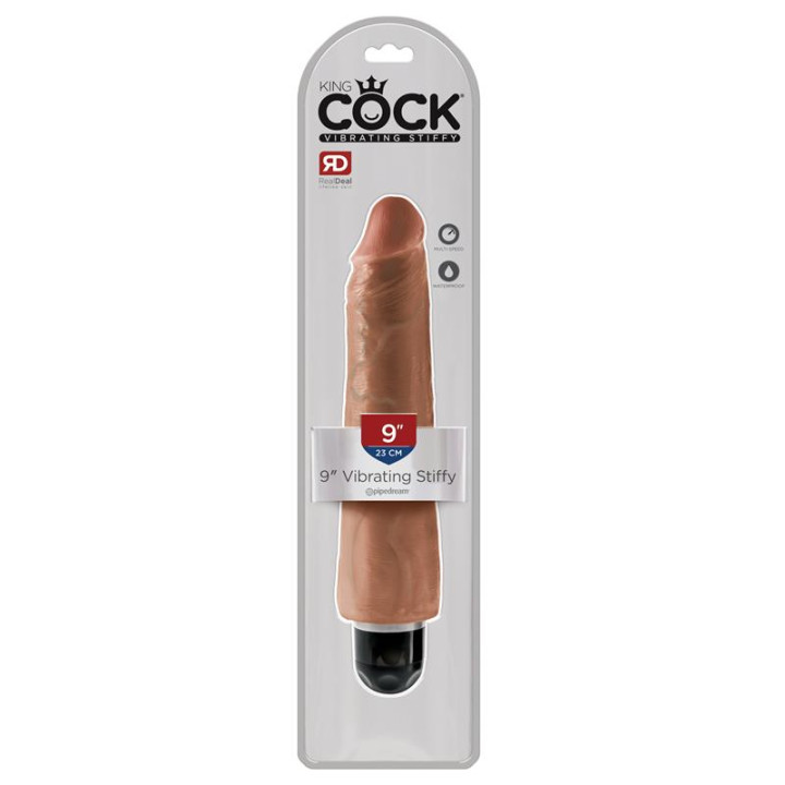 Vibrador Stiffy 9 Bronceado de King Cock | VibraZon