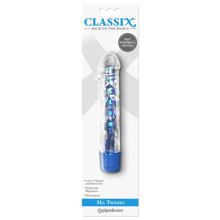 Vibrador Mr. Twister Azul Metálico 17 cm de Classix | VibraZon