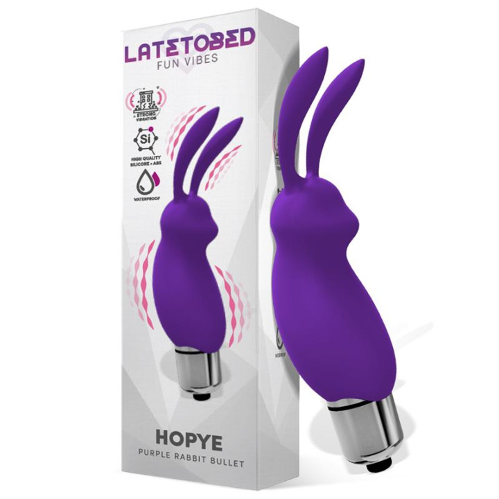Hopye Bala Vibradora Conejito Silicona Púrpura de Latetobed | VibraZon