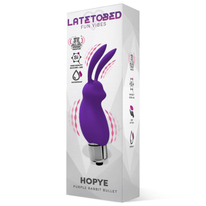 Hopye Bala Vibradora Conejito Silicona Púrpura de Latetobed | VibraZon