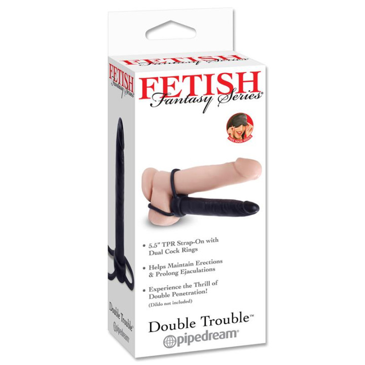 Dildo Double Trouble Negro de Fetish Fantasy Series | VibraZon
