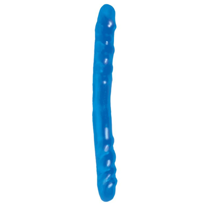 Dildo Doble 40,6 cm Azul de Basix Rubber Works | VibraZon