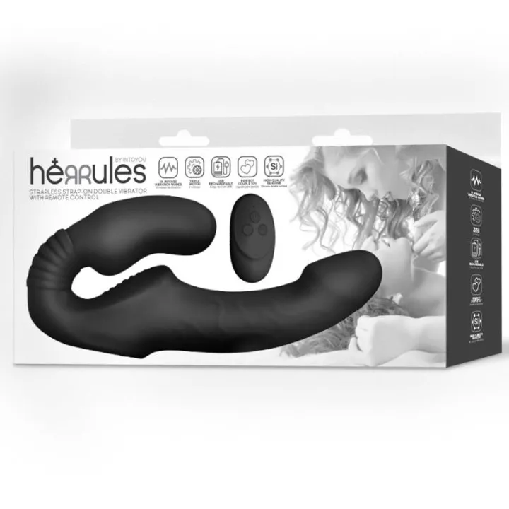 Strap on Vibrador Doble sin Arnés con Control Remoto de Intoyou