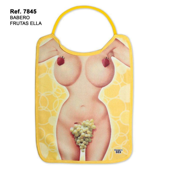 Babero Desnudo Frutas de Diverty Sex | VibraZon