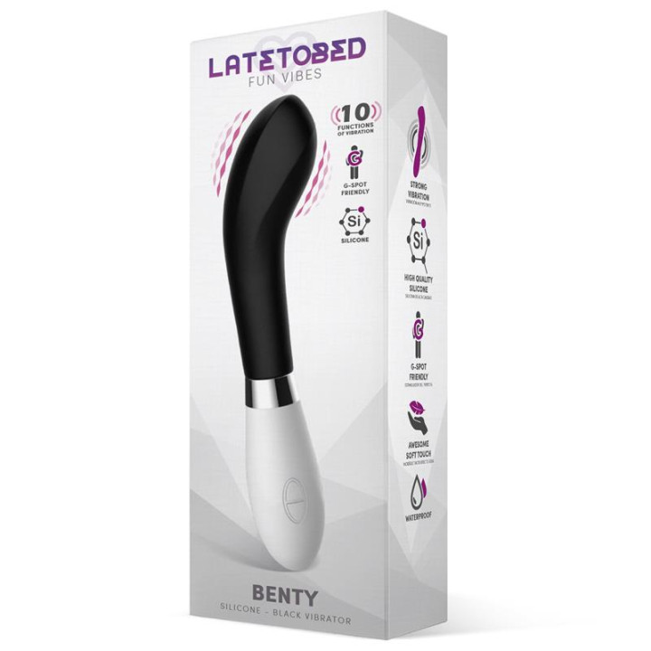 Benty Vibrador Silicona Negro de Latetobed | VibraZon