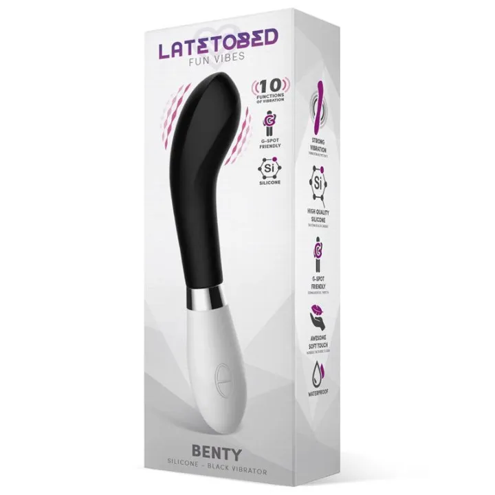 Benty Vibrador Silicona Negro de Latetobed