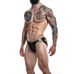 C4M14 Suspendorio Desire Leatherette Negro de Cut4Men | VibraZon