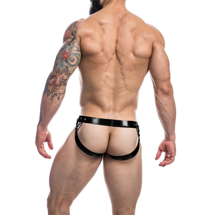 C4M14 Suspendorio Desire Leatherette Negro de Cut4Men | VibraZon