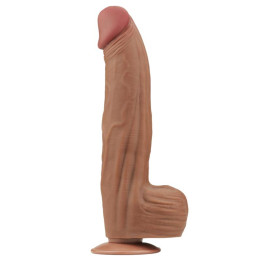 Dildo Dual Density Piel Deslizante Retractil 12 de Lovetoy | VibraZon