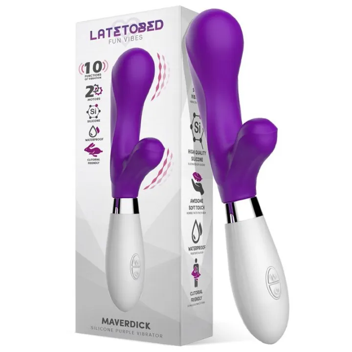 Maverdick Vibrador Silicona Púrpura de Latetobed