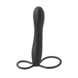 Fetish Fantasy Elite Double Trouble Dildo con Correa Negro | VibraZon