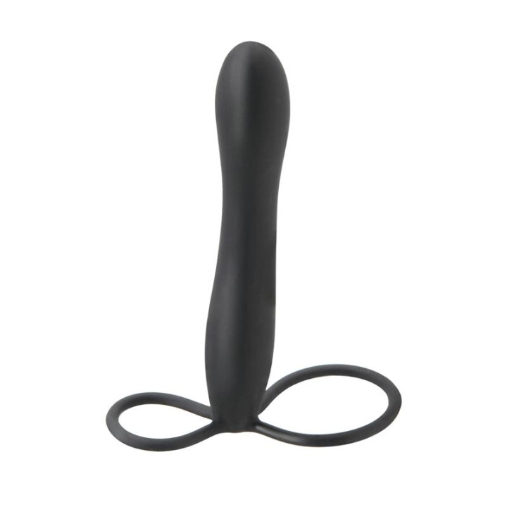Fetish Fantasy Elite Double Trouble Dildo con Correa Negro | VibraZon