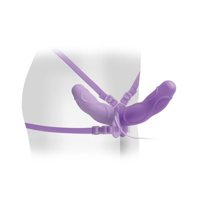 Fetish Fantasy Elite Arnés de Doble Deleite Vibrador Púrpura | VibraZon