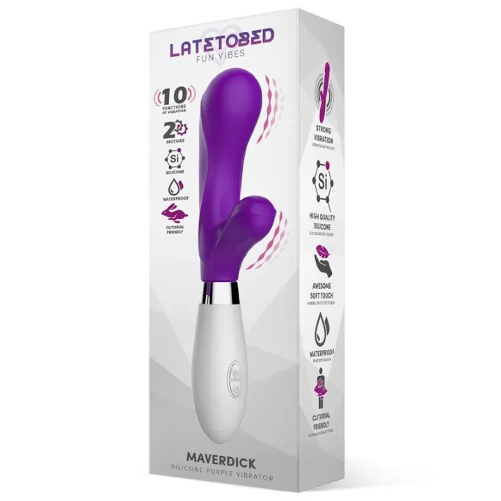 Maverdick Vibrador Silicona Púrpura de Latetobed
