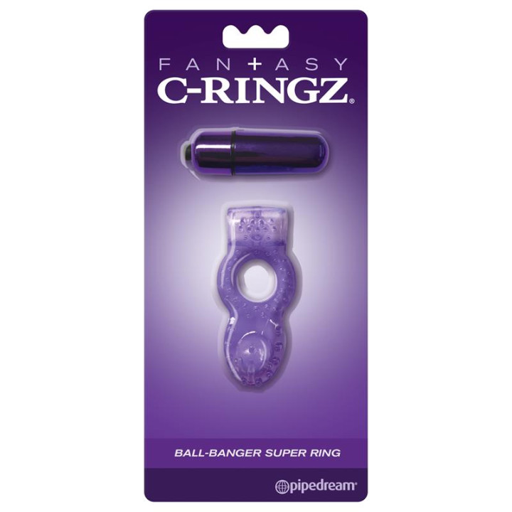 Fantasy C-Ringz Super Anillo Ball-Banger Púrpura | VibraZon