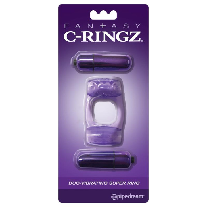 Fantasy C-Ringz Super Anillo Doble Vibración Púrpura | VibraZon