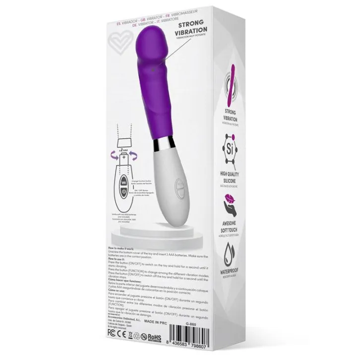 Louver Vibrador Silicona Púrpura de Latetobed