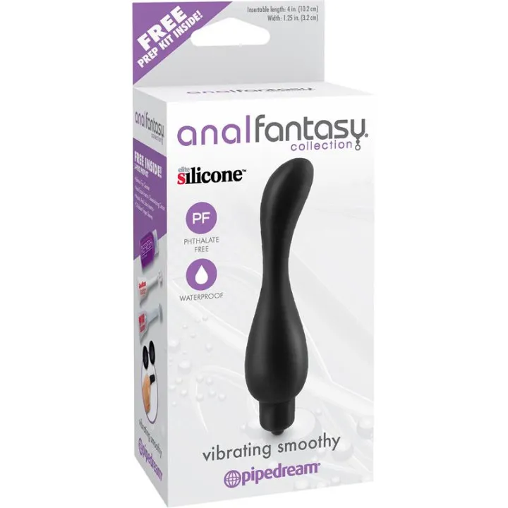 Estimulador Anal con Vibración Vibrating Smoothy Negro de Anal Fantasy Collect.