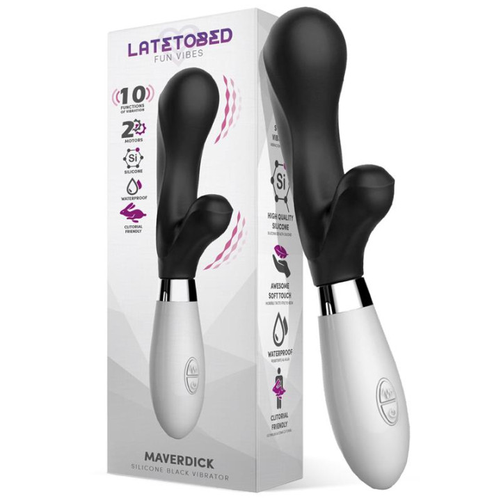 Maverdick Vibrador Silicona Negro de Latetobed | VibraZon