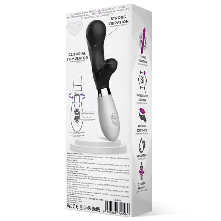 Maverdick Vibrador Silicona Negro de Latetobed