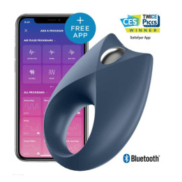 Royal One Anillo Vibrador con APP Azul de Satisfyer | VibraZon