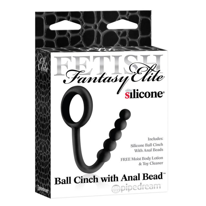 Fetish Fantasy Elite Perlas Anales con Anillo Testicular Negro | VibraZon