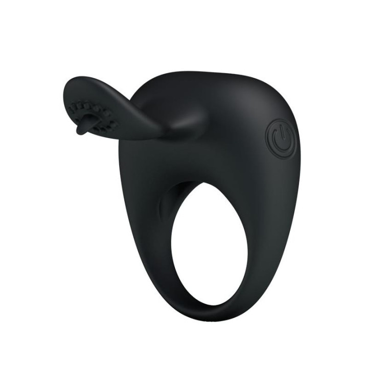 Pretty Love Anillo Vibrador Tonguo Negro de Prettylove | VibraZon