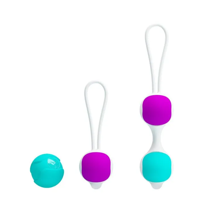 Bolas Kegel Orgasmic Balls Rosa y Azul de Prettylove