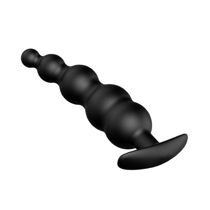 Plug Anal Burbujas Silicona Negro de Prettylove | VibraZon