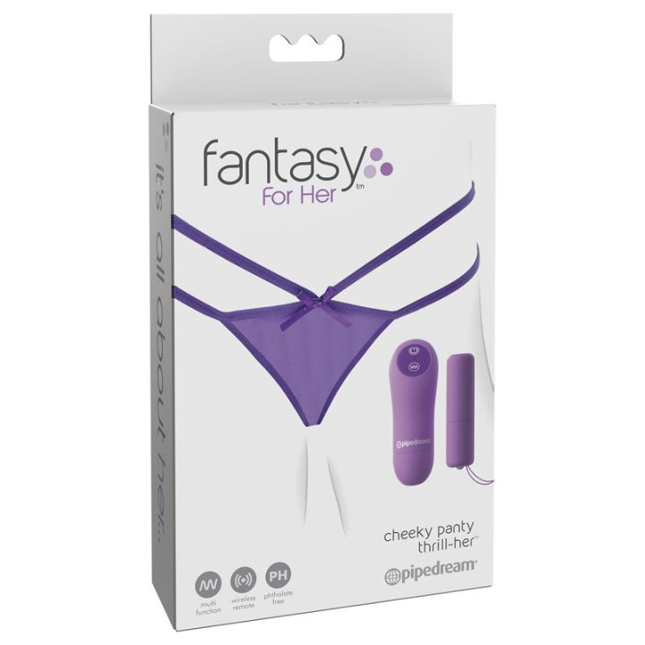 Braguitas con Bala Vibradora Petite Panty Thrill-Her con Control Remoto de Fantasy For Her | VibraZon