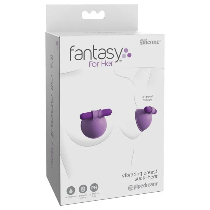 Copas de Succión con Vibración 7,1 cm de Fantasy For Her