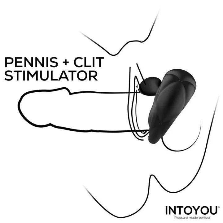 Torus Anillo Vibrador con Bola Clitoriana con Control Remoto USB de Intoyou