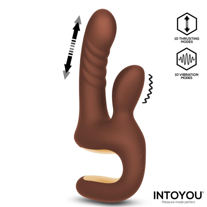 Mocca Vibrador con Thrusting y Mango Ergonómico USB de Intoyou | VibraZon