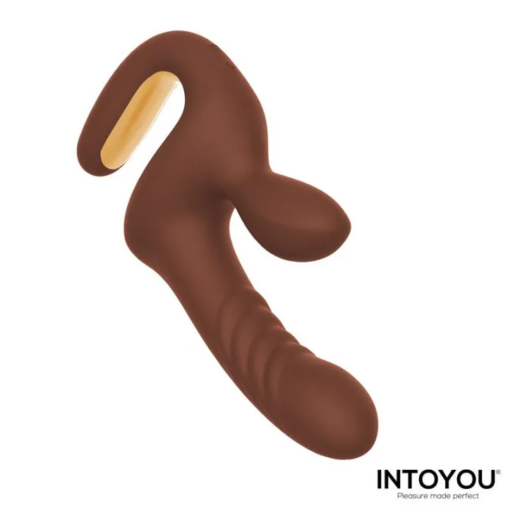 Mocca Vibrador con Thrusting y Mango Ergonómico USB de Intoyou