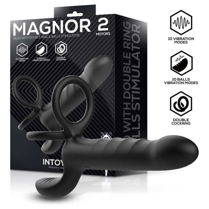 Magnor Dildo con Anillo Doble y Estimulador de Testículos de Intoyou | VibraZon