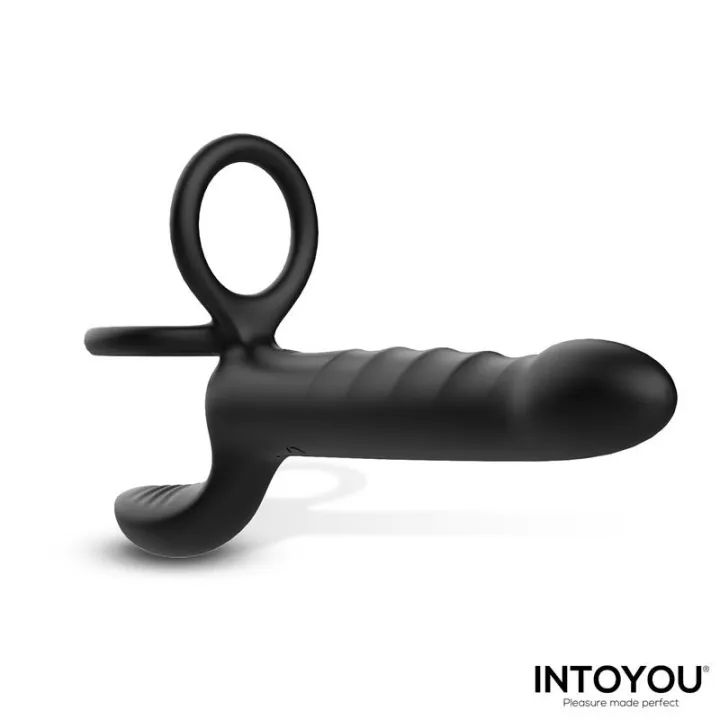 Magnor Dildo con Anillo Doble y Estimulador de Testículos de Intoyou