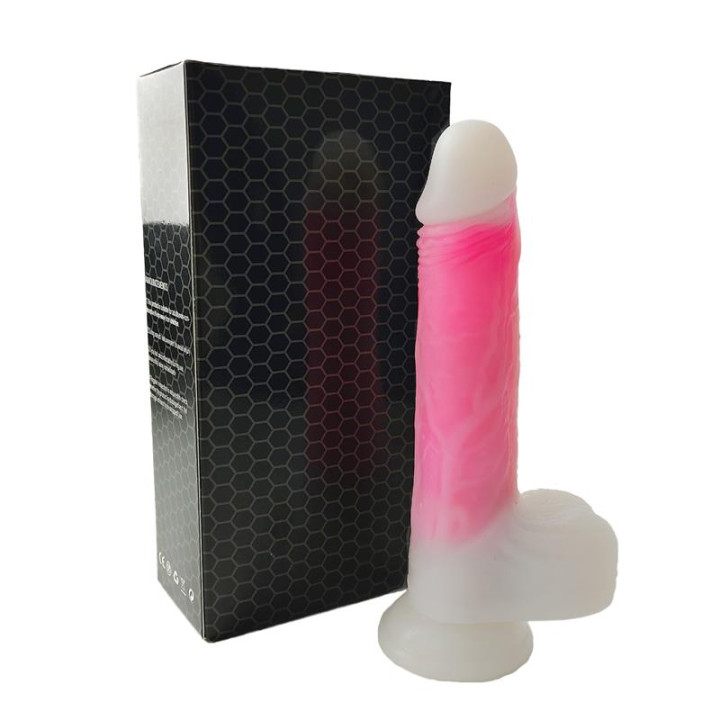Dildo Doble Capa con Vibración, Thrusting y Calor 21.5 cm de Urban Sky | VibraZon
