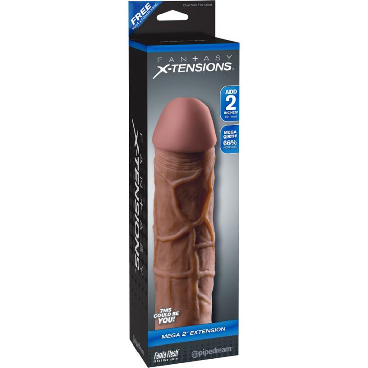 Fantasy X-tensions Mega 5,1 cm Extensión - Color Marrón | VibraZon