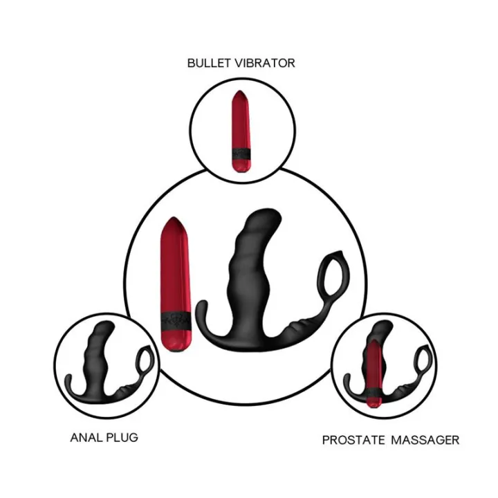 Masajeador Prostática y Plug Anal 2 en 1 con Vibración de Urban Sky