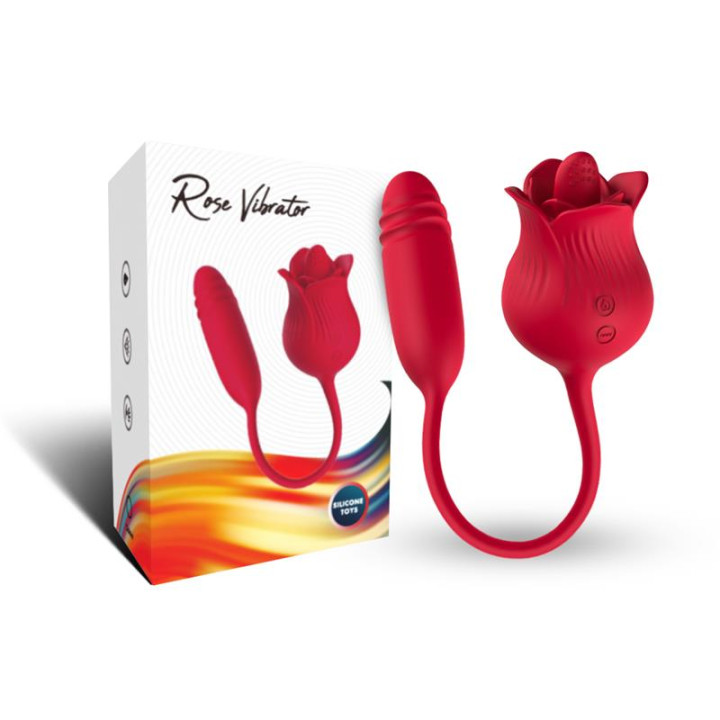 Rosa Vibradora con Licking y Thrusting USB de Urban Sky | VibraZon
