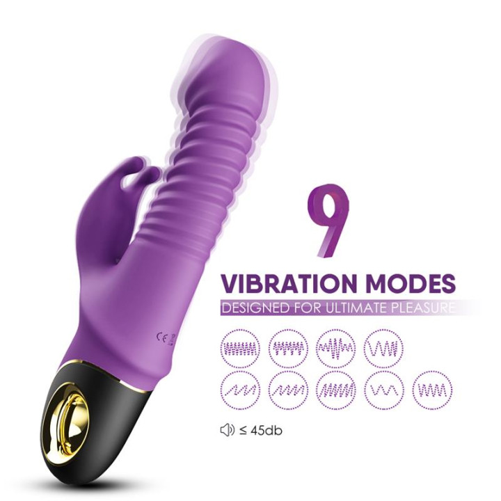 Vibrador con Thrusting y Oscilación 360º Purpura de Urban Sky | VibraZon