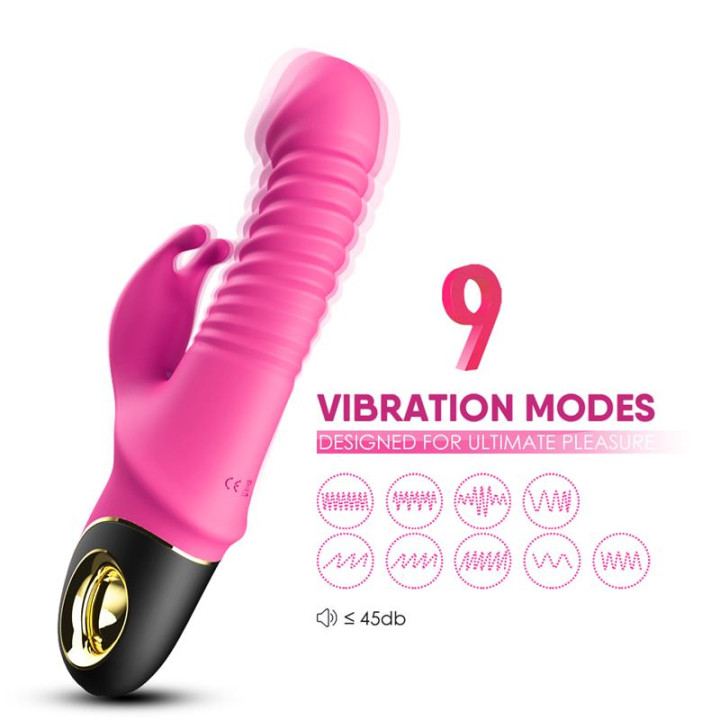 Vibrador con Thrusting y Oscilación 360º Rosa de Urban Sky | VibraZon