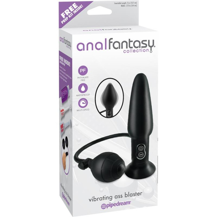Plug Anal con Vibración Color Negro de Anal Fantasy Collect. | VibraZon