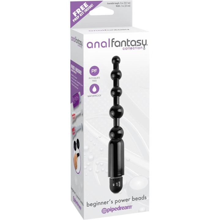 Cadena Anal Power Beads Negro de Anal Fantasy Collect. | VibraZon