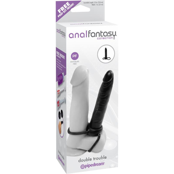 Dildo Anal Double Trouble - Color Negro de Anal Fantasy Collect. | VibraZon